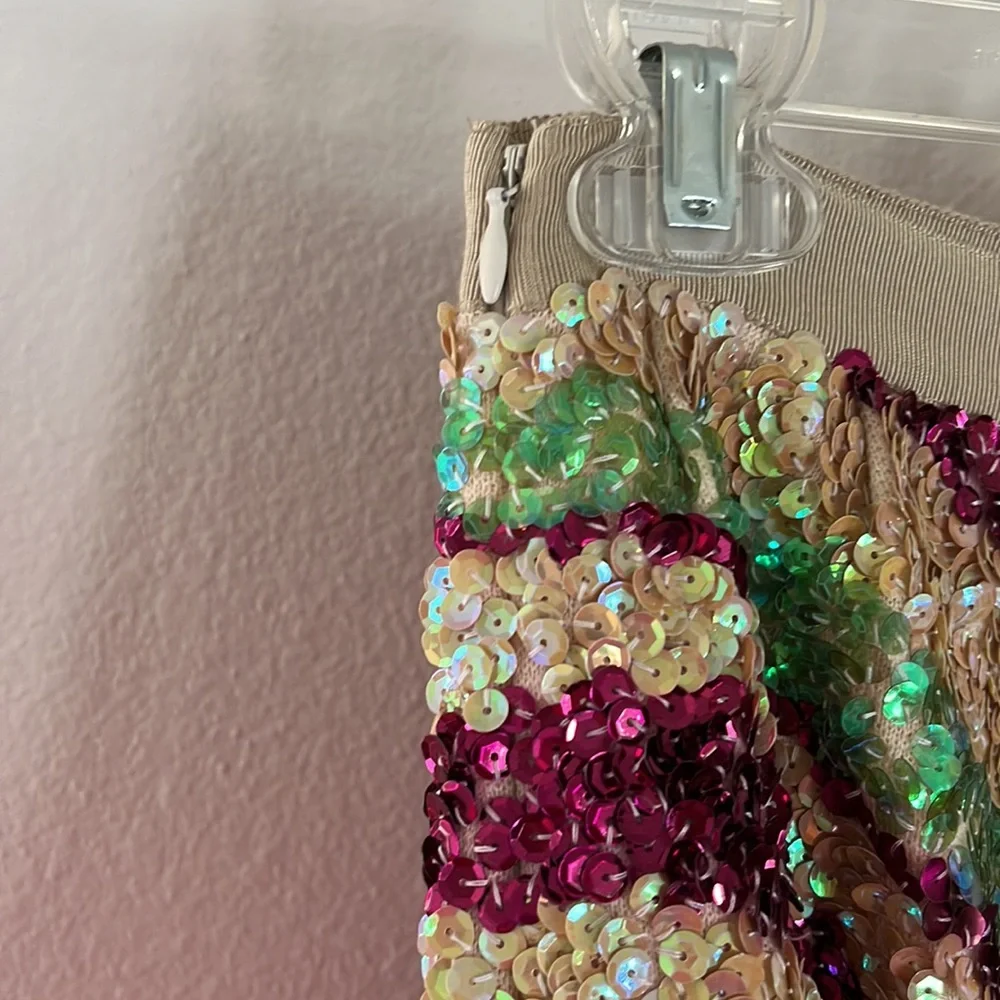 J. Crew Multicolor Sequin A-Line Party Skirt